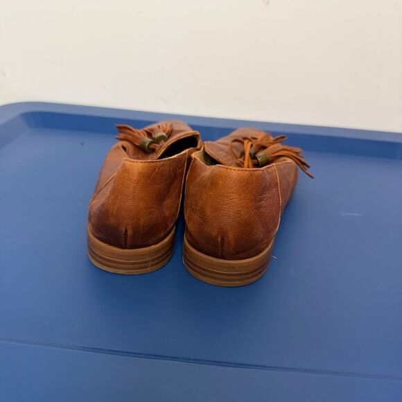 NEW Franco Sarto Hadden Leather Loafers Women’s 9 Brown Tassels Slip On NWOT - Picture 4 of 8